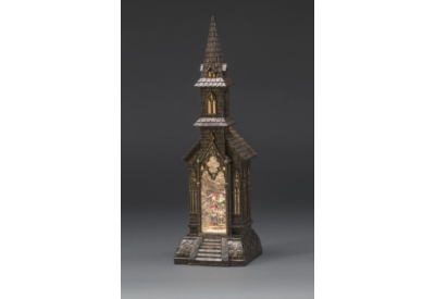 Konstsmide Church Water Lantern (5 Hour Timer, Battery Operated, Warm White, LED, Water Filled)